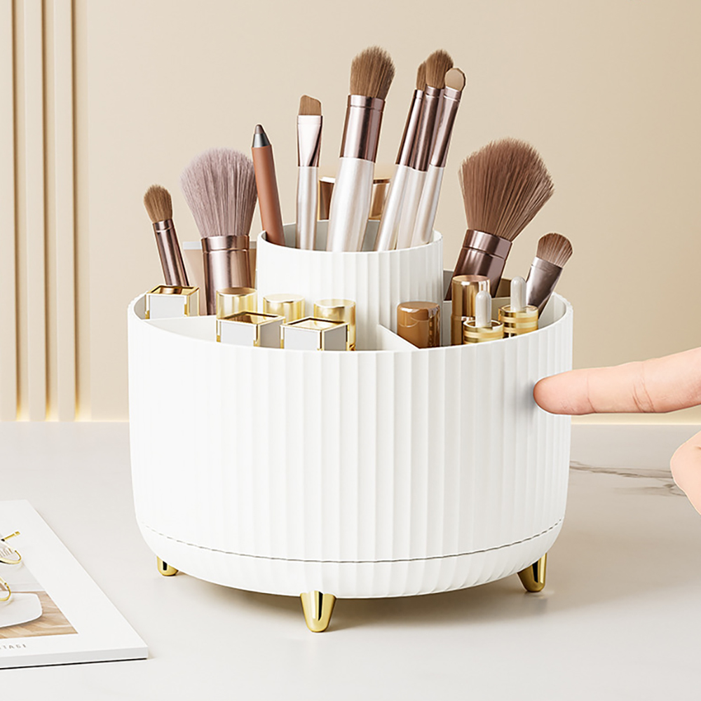 Home Edit Bathroom Storage - 360 Rotating Makeup Desktop Cosmetic Storage