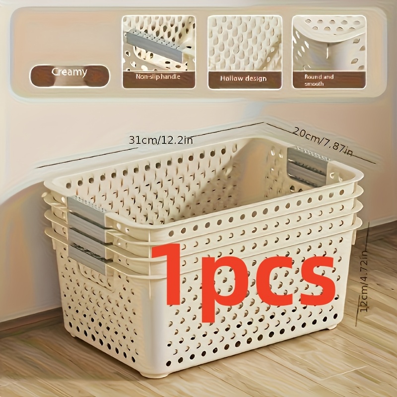 Home Edit Bathroom Storage - Large-capacity plastic storage box with an
