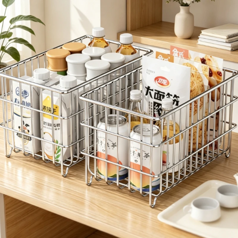 Home Essentials Bathroom Storage - Stainless Steel Storage Basket, 304 Hollow