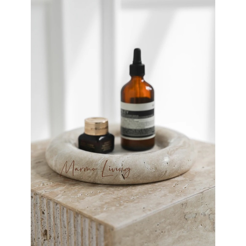 Home Bathroom Trends - Trending Beige Travertine Serving Tray Home