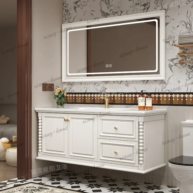 Wooden Small Bathroom Cabinet  - Home Bathroom Vanity Combo review and price